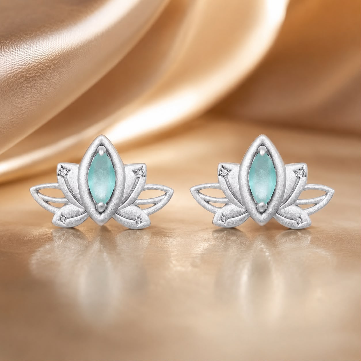925 Sterling Silver Earrings with Pavé CZ and White Gold Plating, Size 0.9*1.3 cm for Women