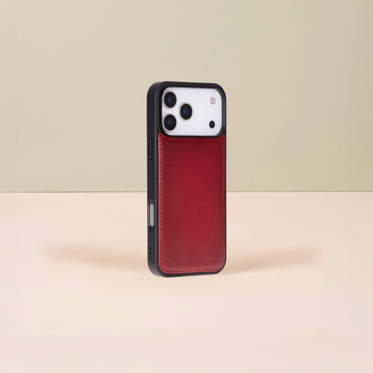Leather iPhone 18 Pro Max Wallet Case – Red - Austin