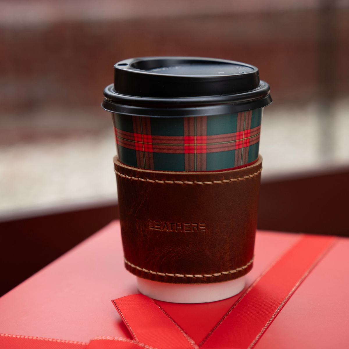 Savannah Leather Coffee Cup Sleeve Set (Pair)