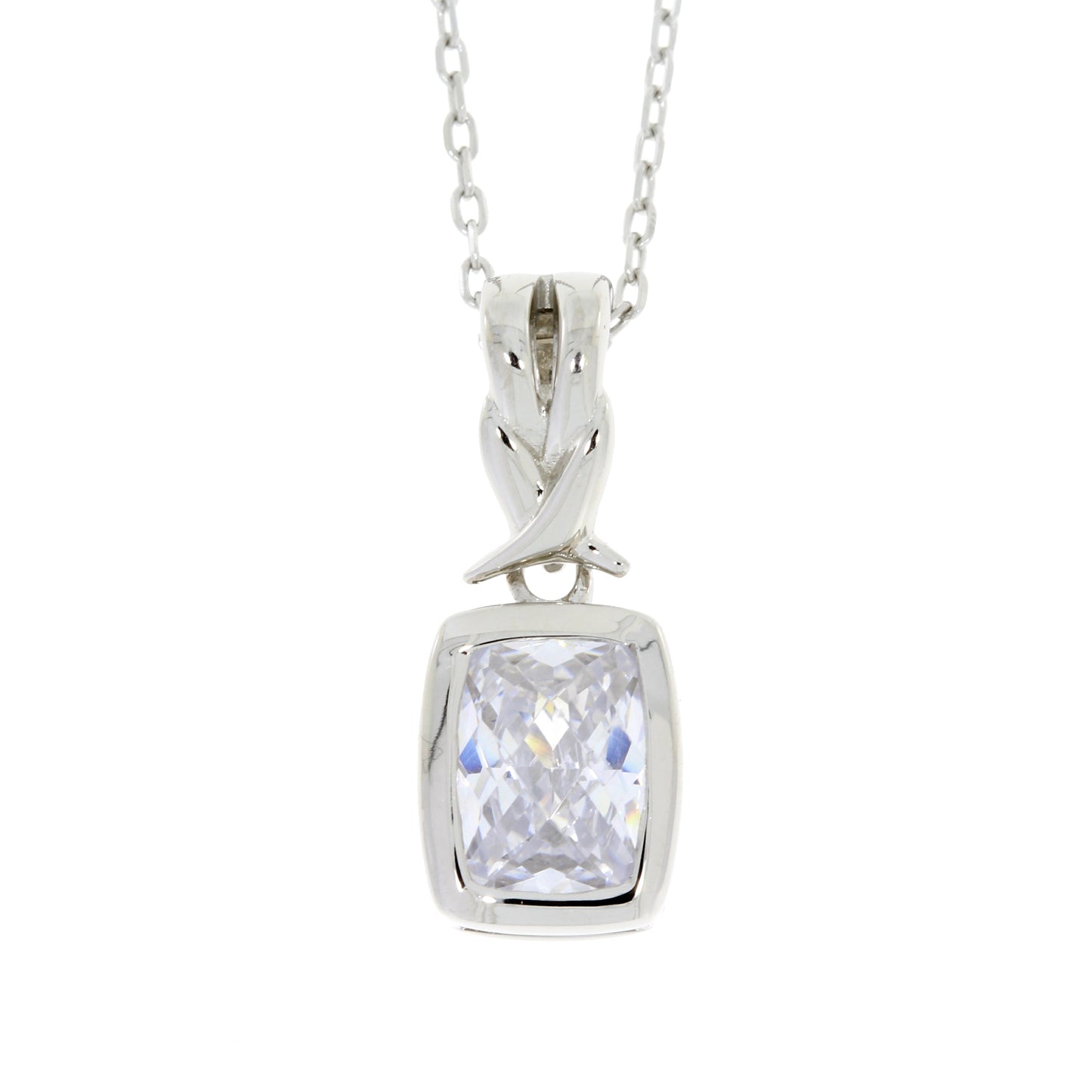 Cubic Zirconium Fashion Pendants Sterling Silver