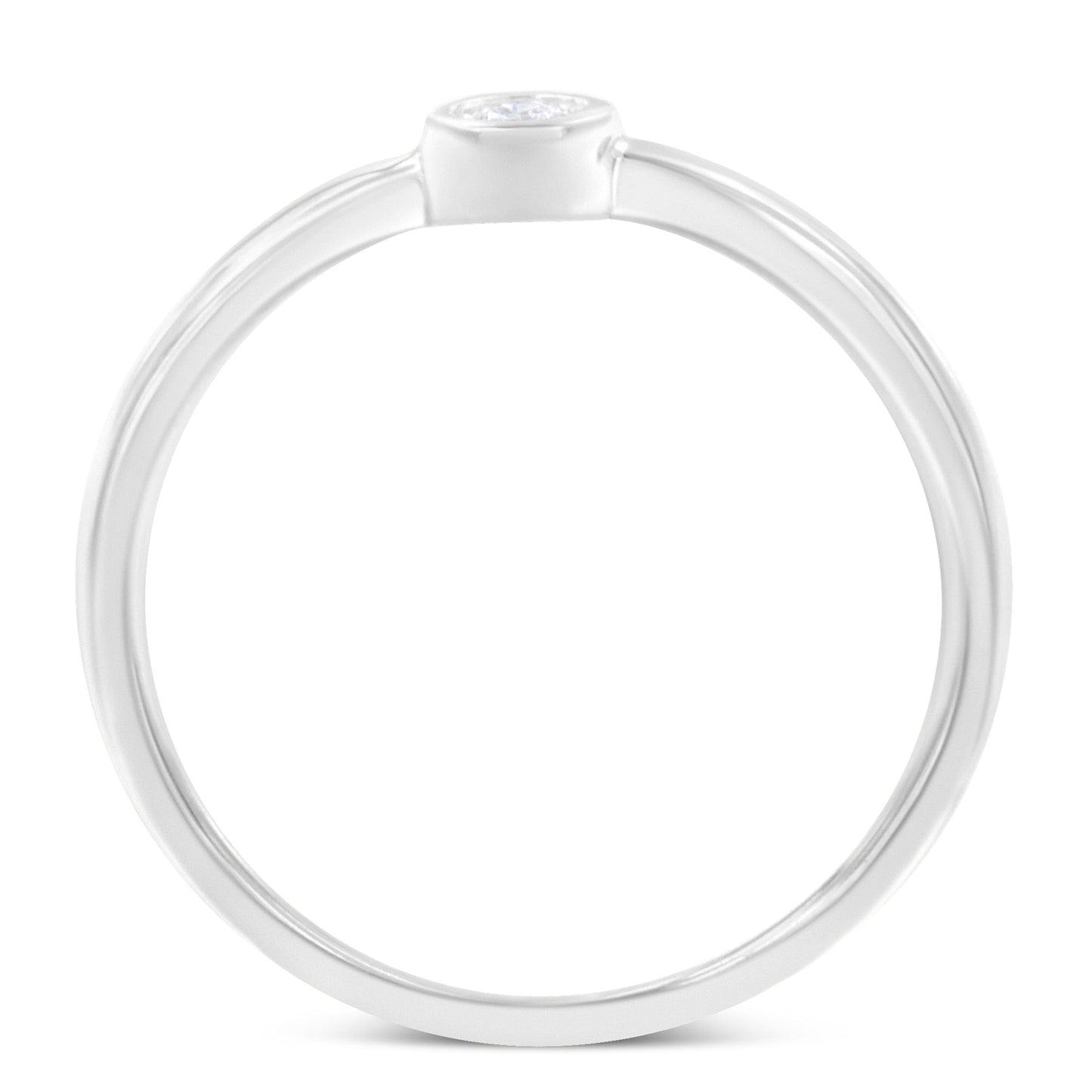 .925 Sterling Silver Miracle Set Diamond Accent Promise Ring (J-K Color, I1-I2 Clarity) - Size 6