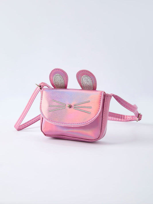 Spring Bunny Ear Pink Girl Crossbody Bag