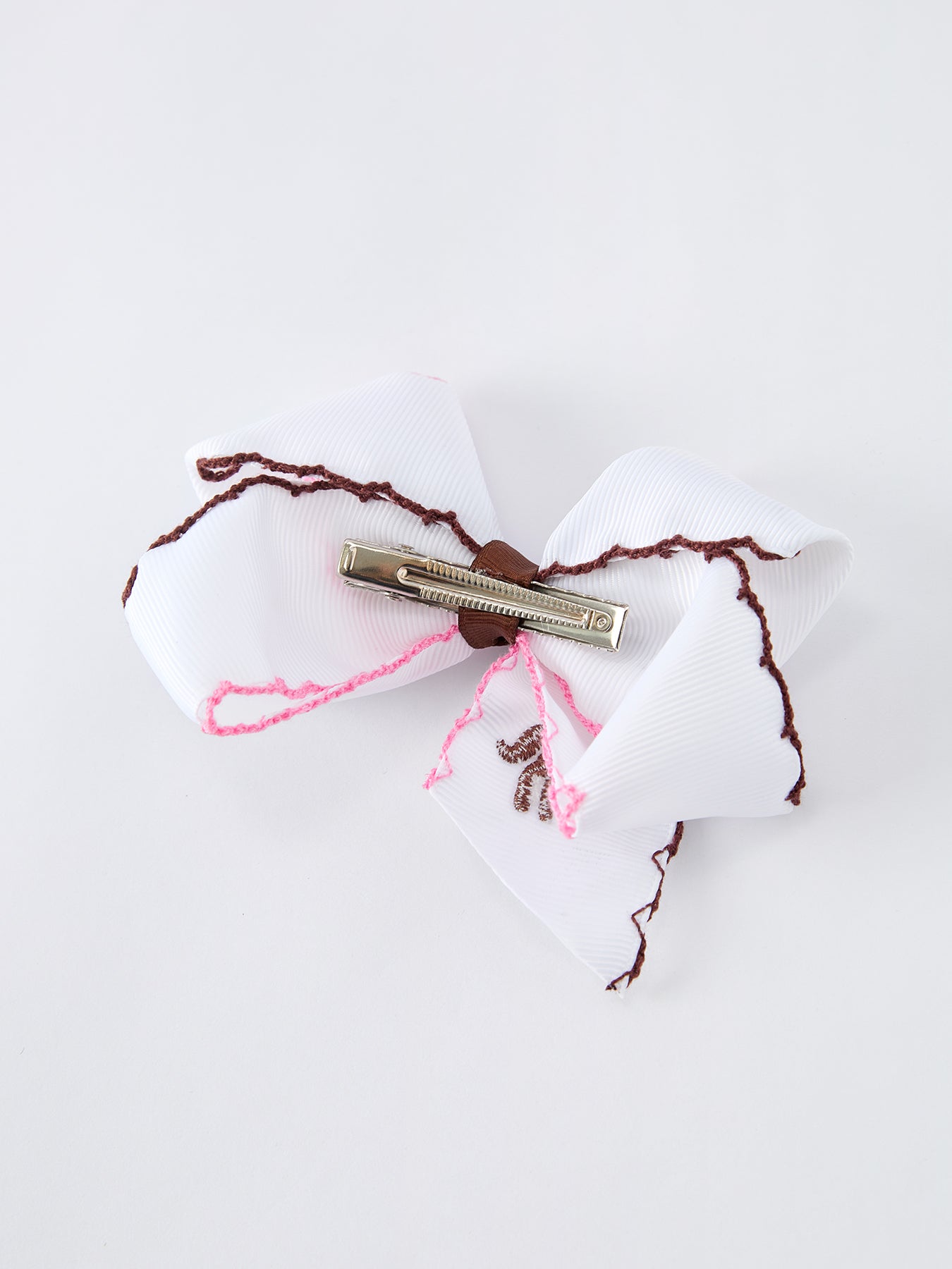 Western Horse Embroidery Ruffle Edge Girls Hairpin 4 Inch