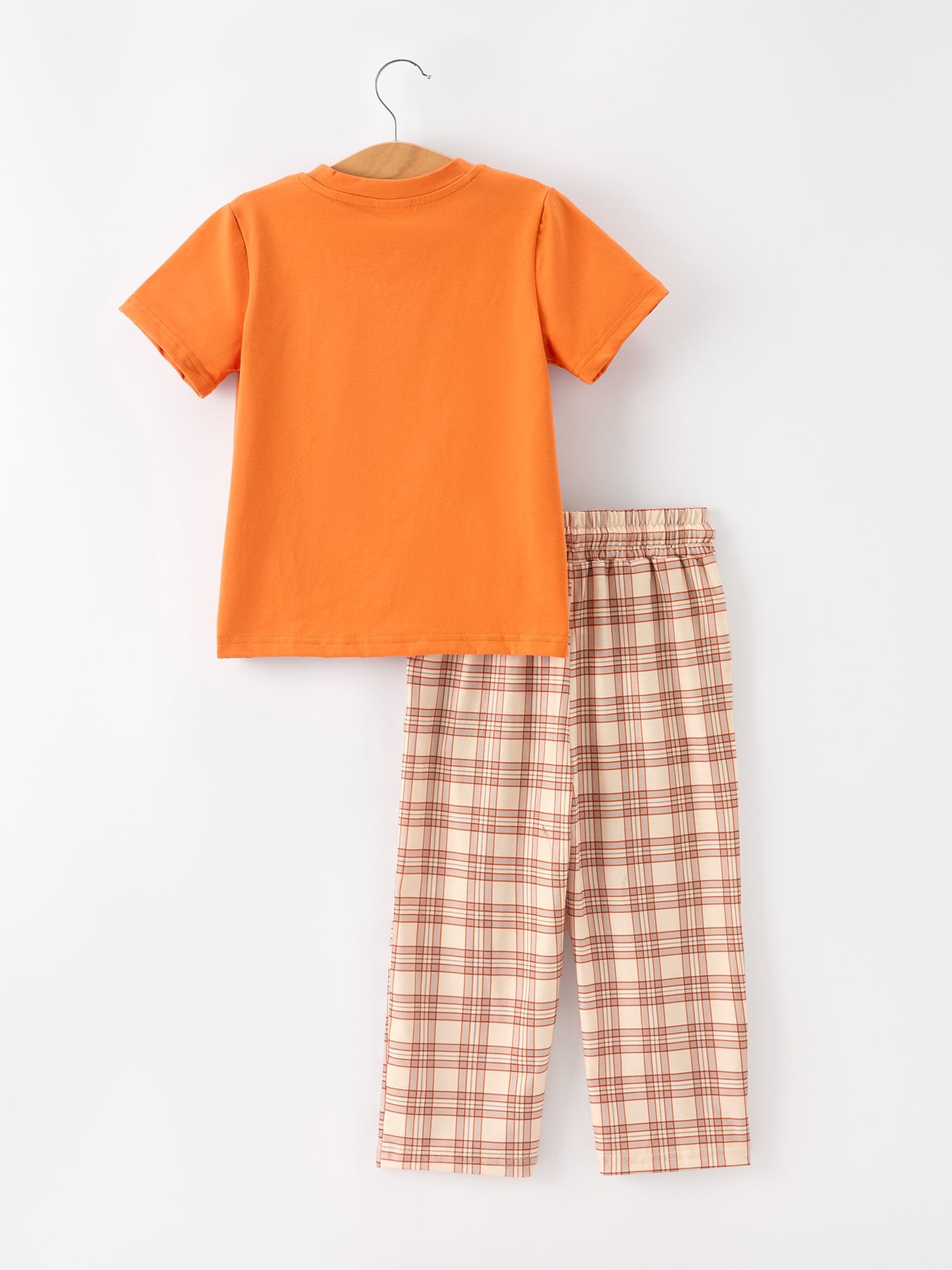 Thanksgiving Turkey Plaid Boys Pants Set