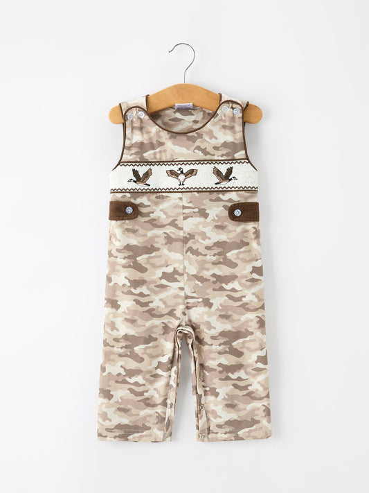 Duck Smocked Camo Baby Jonjon