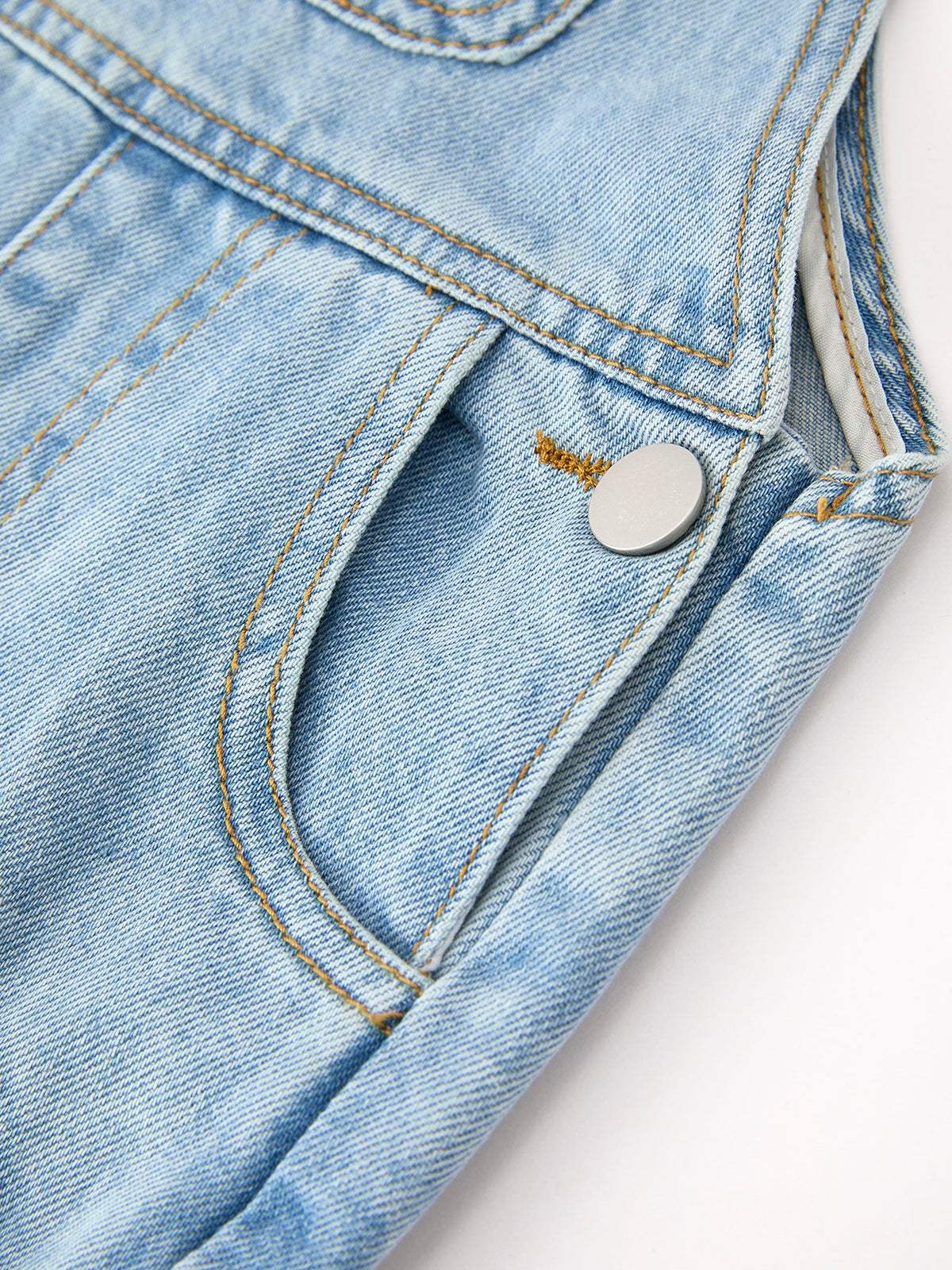 Bow Denim Girl Overalls Wide Leg Jumpsuit