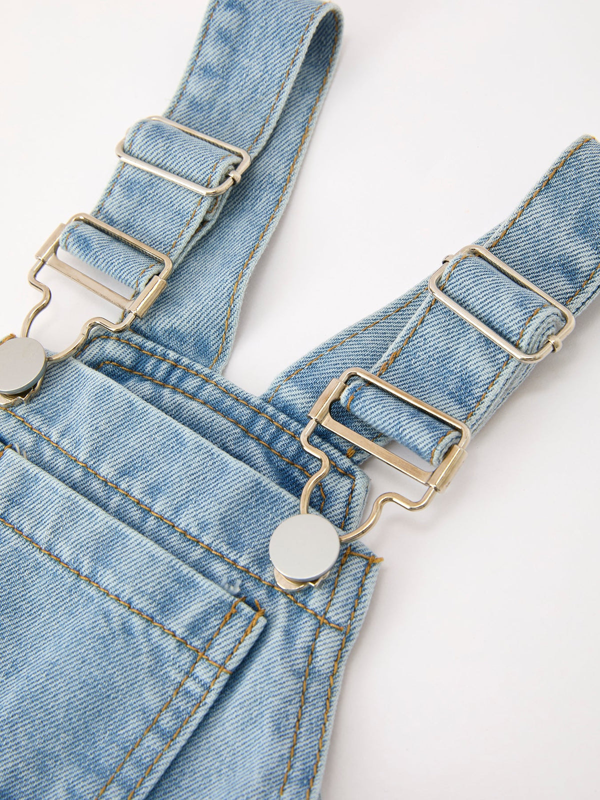 Bow Denim Girl Overalls Wide Leg Jumpsuit