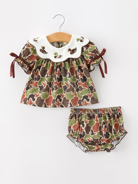 Duck Camo Girl Bloomer Set