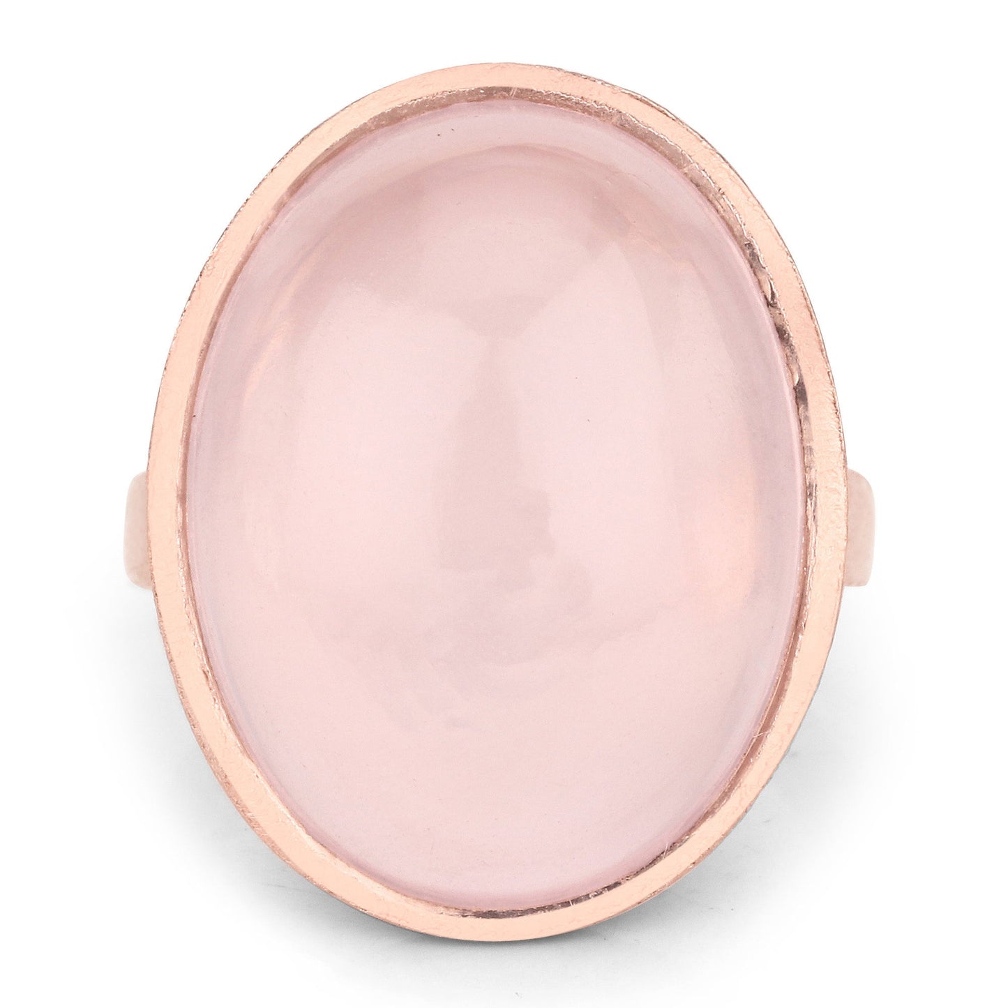 15.60 Carat Genuine Rose Quartz .925 Sterling Silver Ring