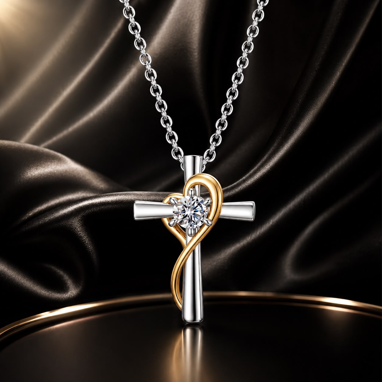 925 Sterling Silver 0.20 Carat Moissanite Necklace for Women