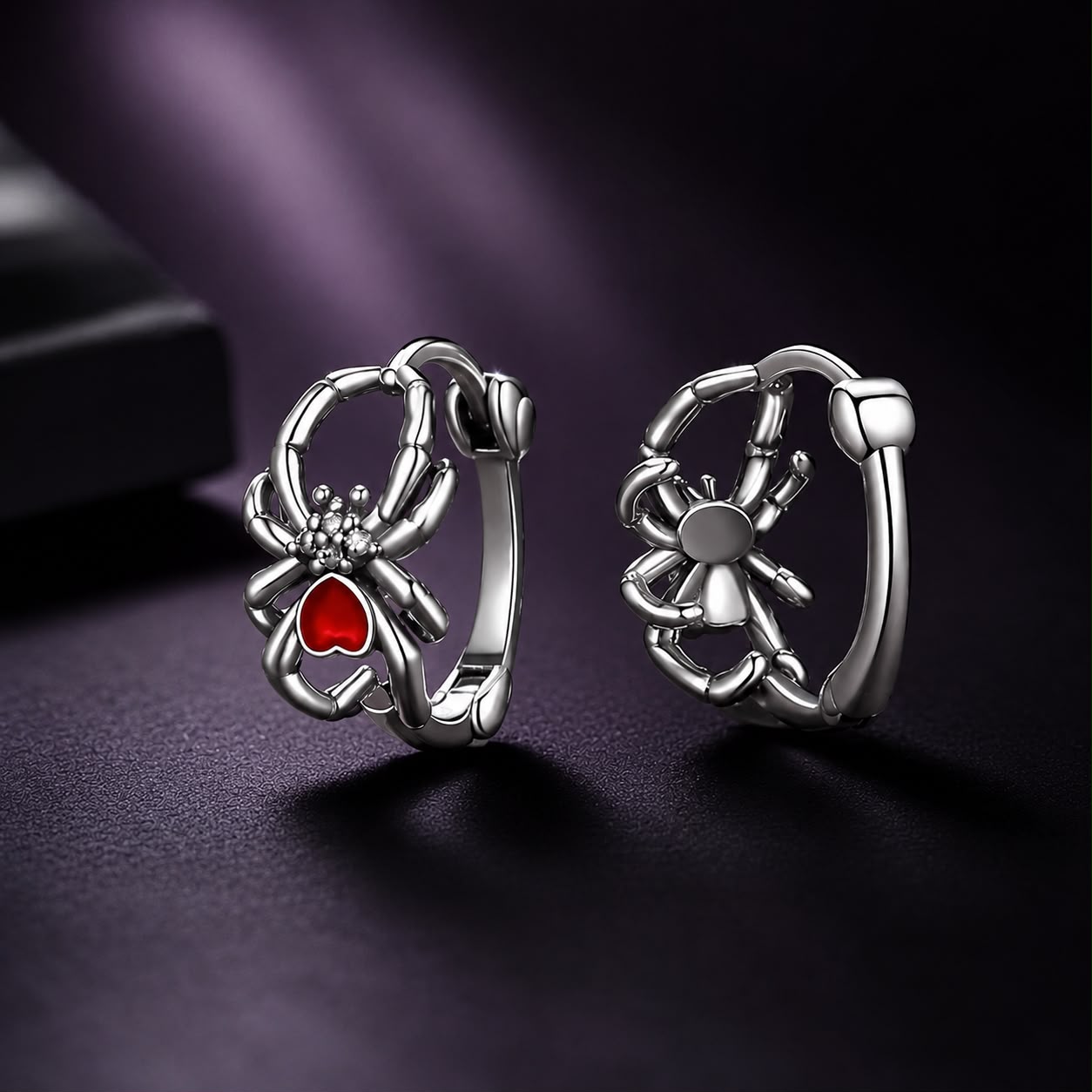 925 Sterling Silver Earrings with Pavé Setting CZ and Enamel Process