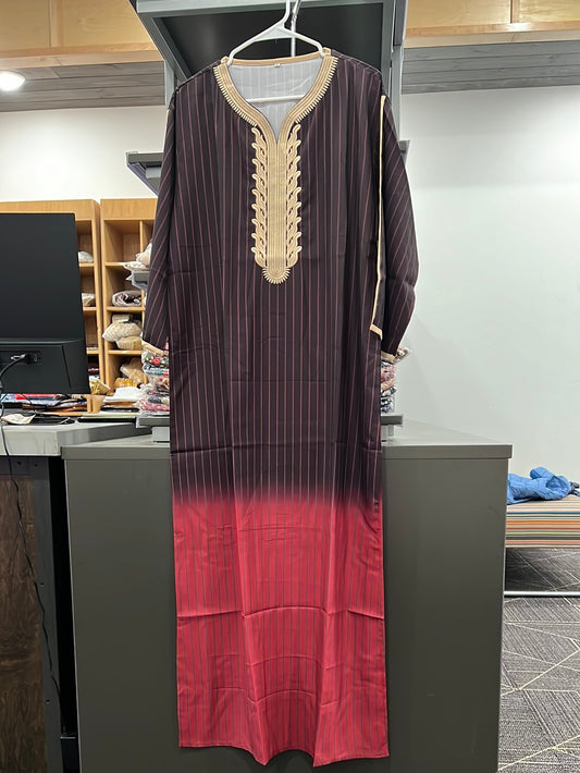 Multi-color Moroccan Style thobe/khamis