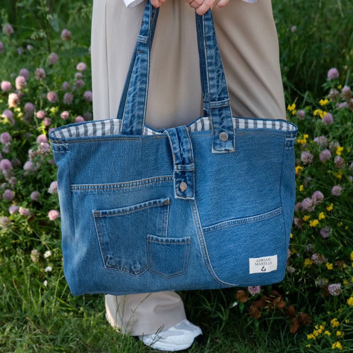Brooklyn Heritage Tote / Recycled Denim Blue
