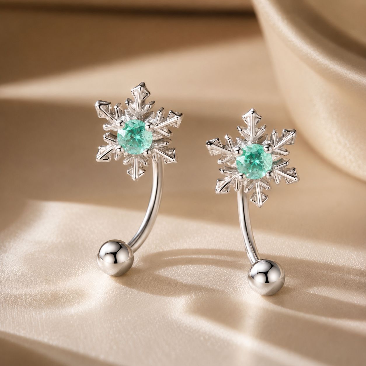 925 Sterling Silver Earrings with Transparent Glass for Women