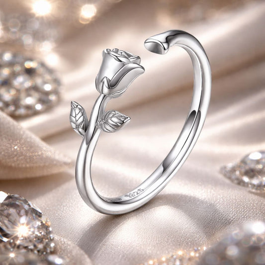 S925 Sterling Silver Plated Platinum Ring for Women