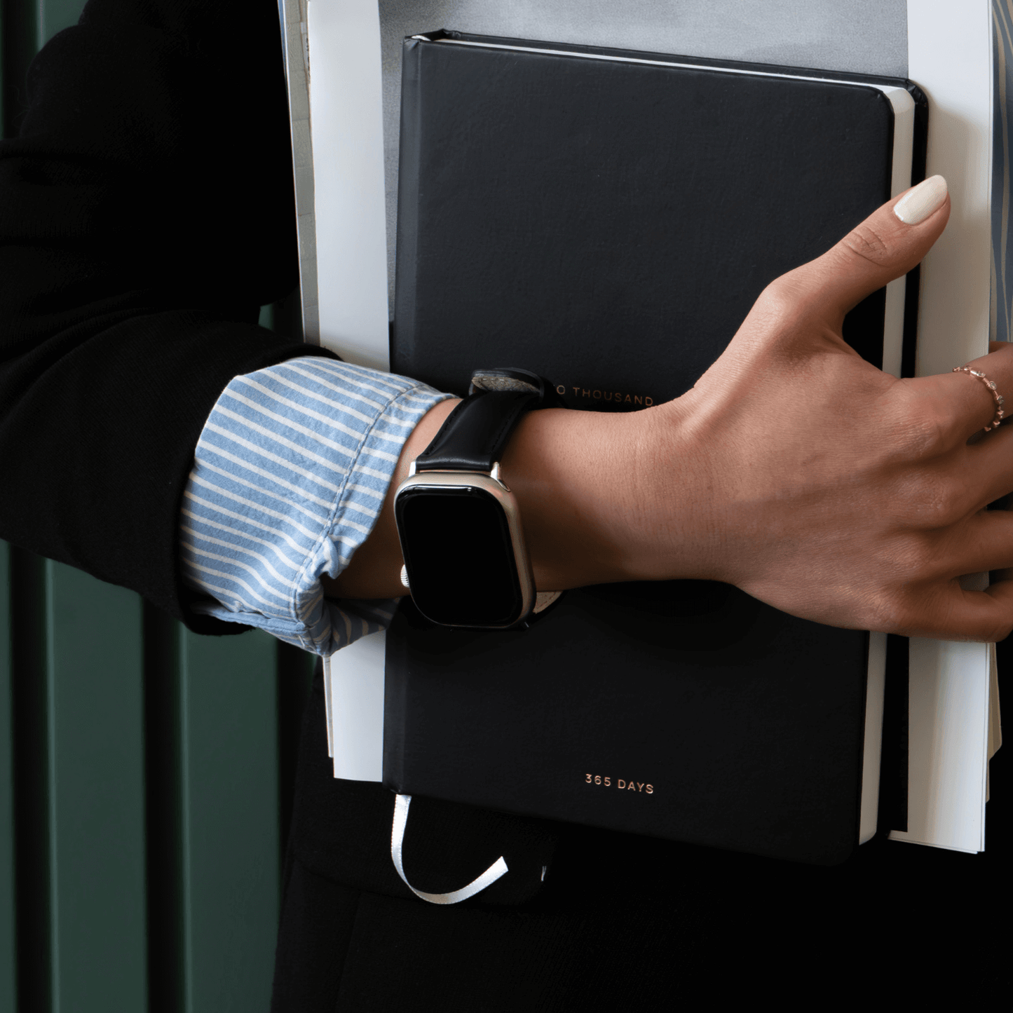 Apple Watch Blue Leather Strap - Boston