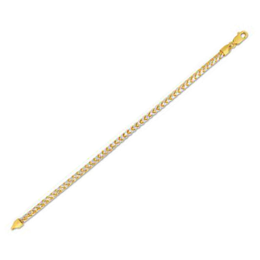 14k Yellow Gold Round Pave Franco Chain (4.00 mm)