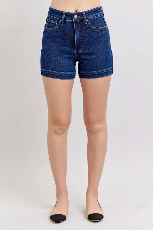 Judy Blue High Waist Tummy Control Denim Shorts (size M)