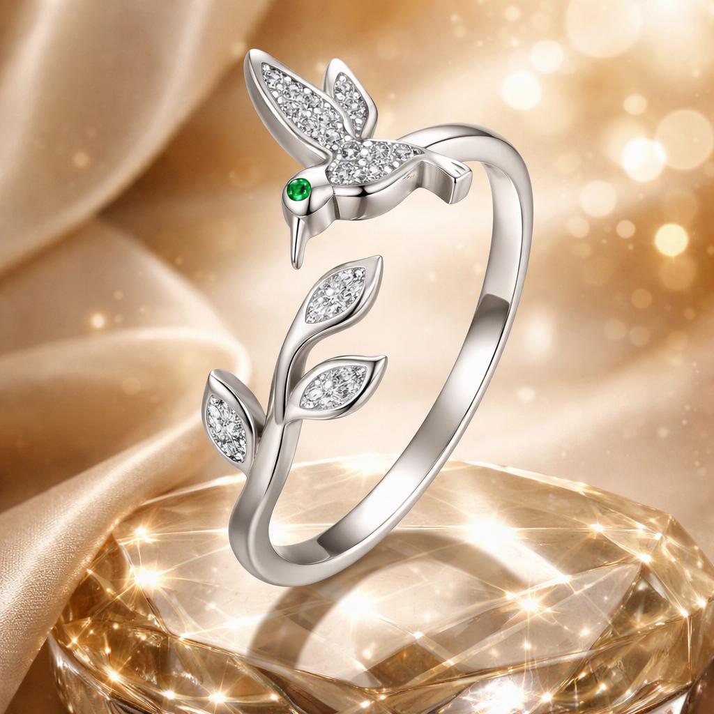 925 Sterling Silver Oxidized Silver Pavé Setting CZ Ring