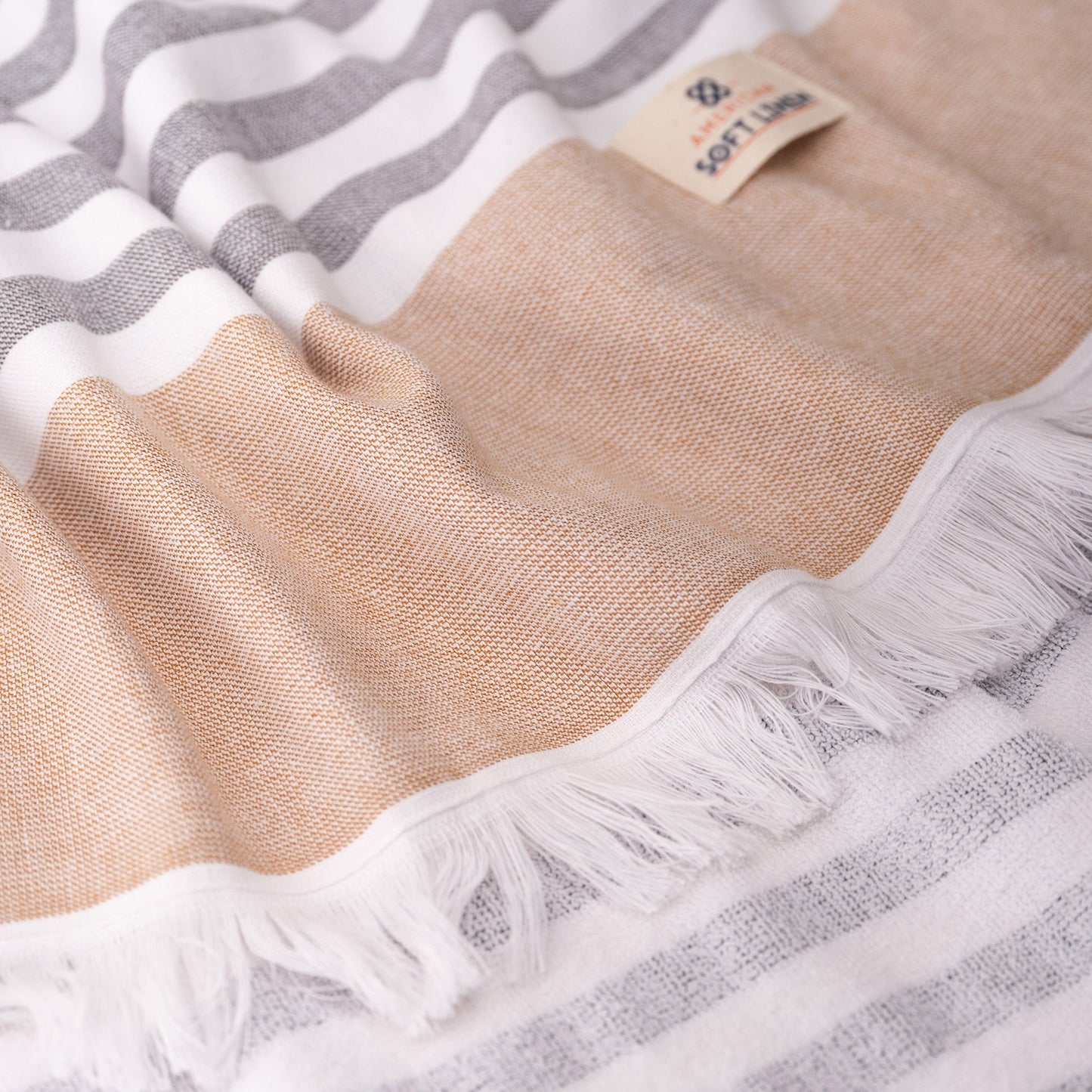 4 Packed Terry Peshtemal and Premium Beach Towel, Mediterranean Cotton Turkish Peshtemals, 35" x 60",  Modern & Traditional Turkish Bath Towels