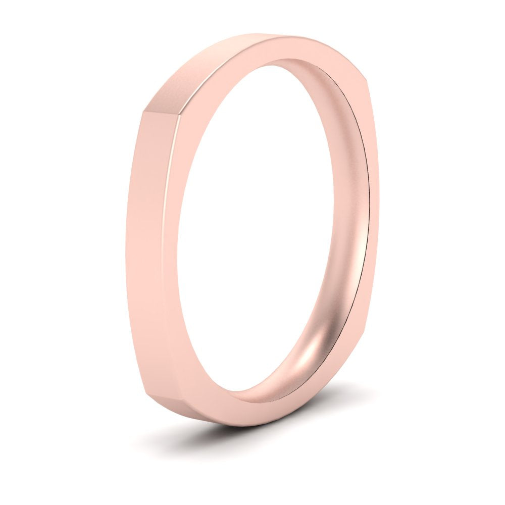 Square Comfort Fit Mens Wedding Band