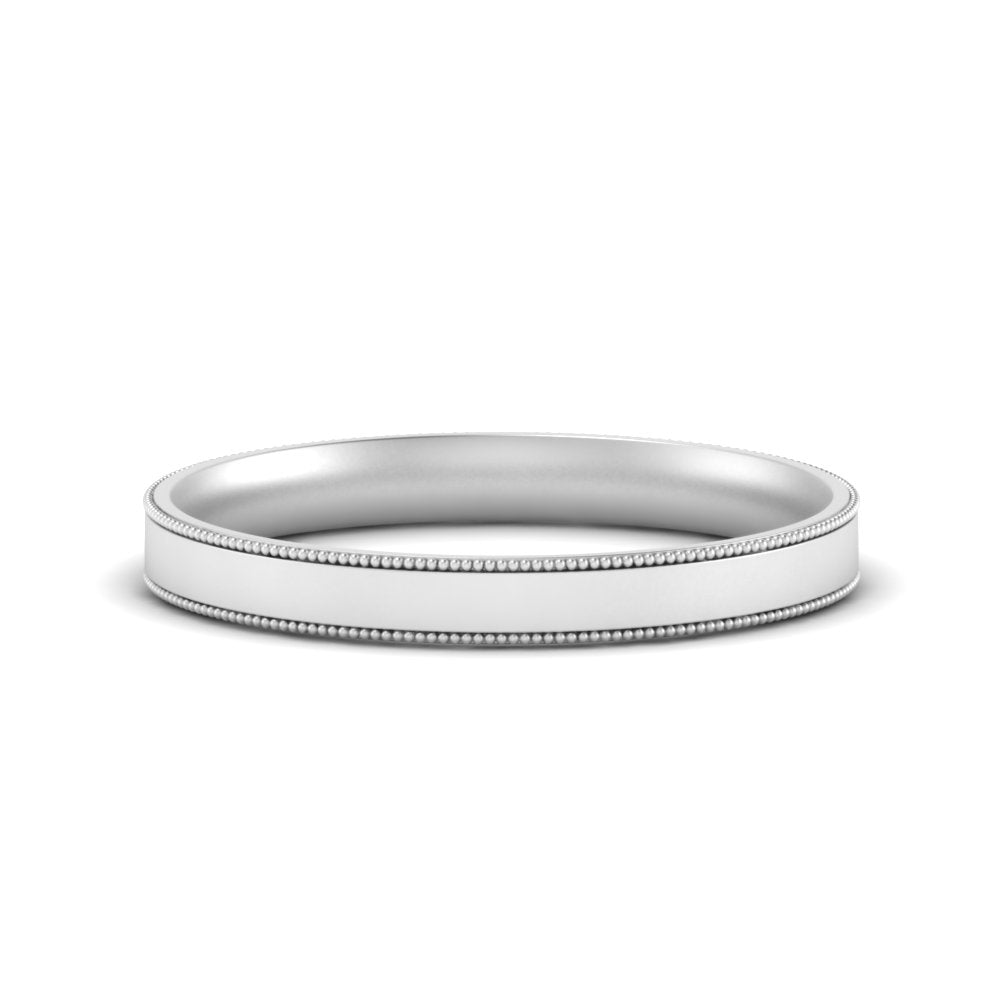 4 mm Stepped Edge Comfort Fit Flat Mens Band