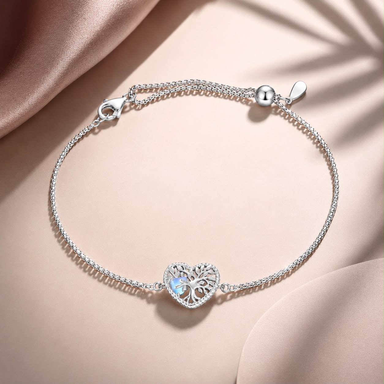 925 Sterling Silver Moonstone Bracelet for Women