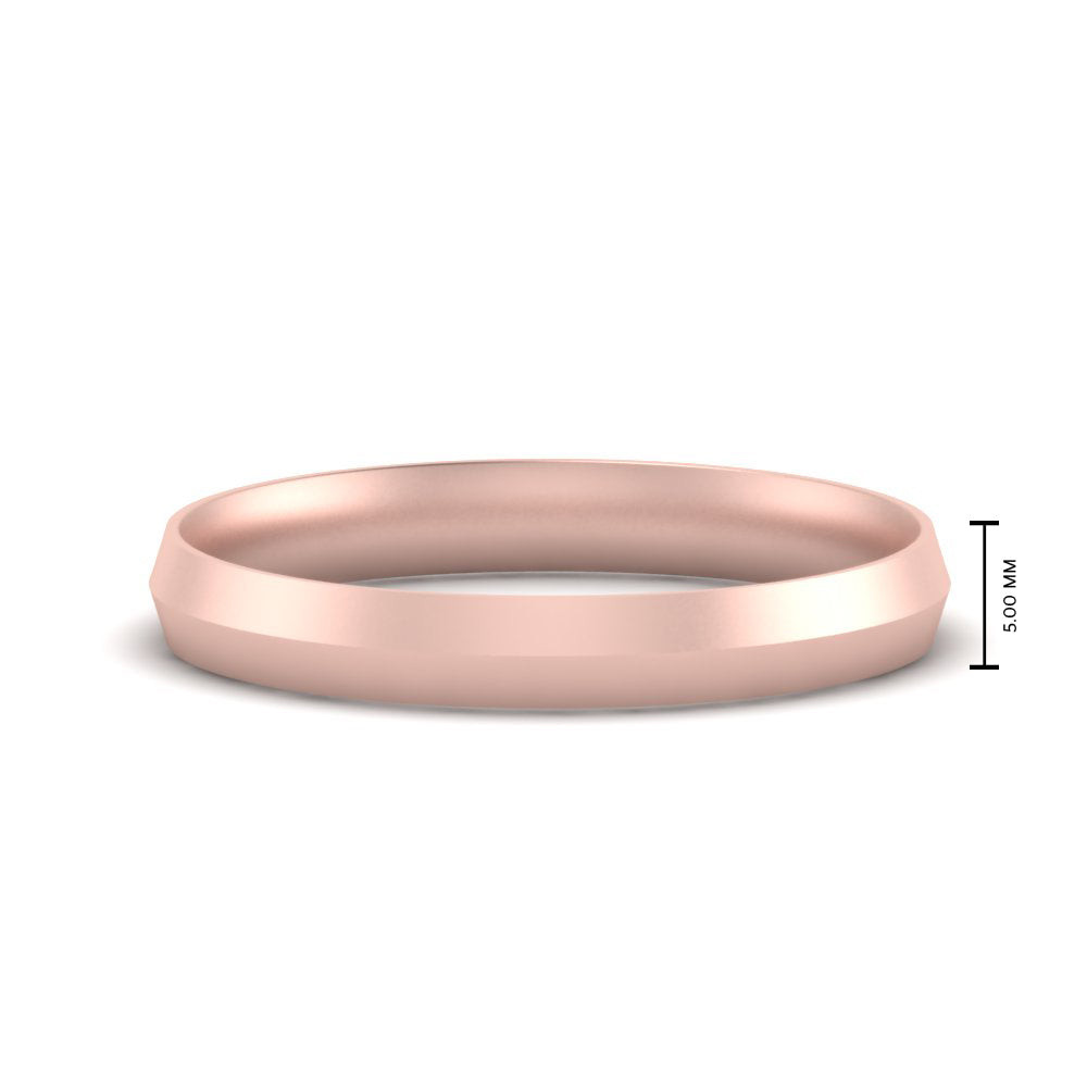 4 mm Comfort Fit Knife Edge Mens Band