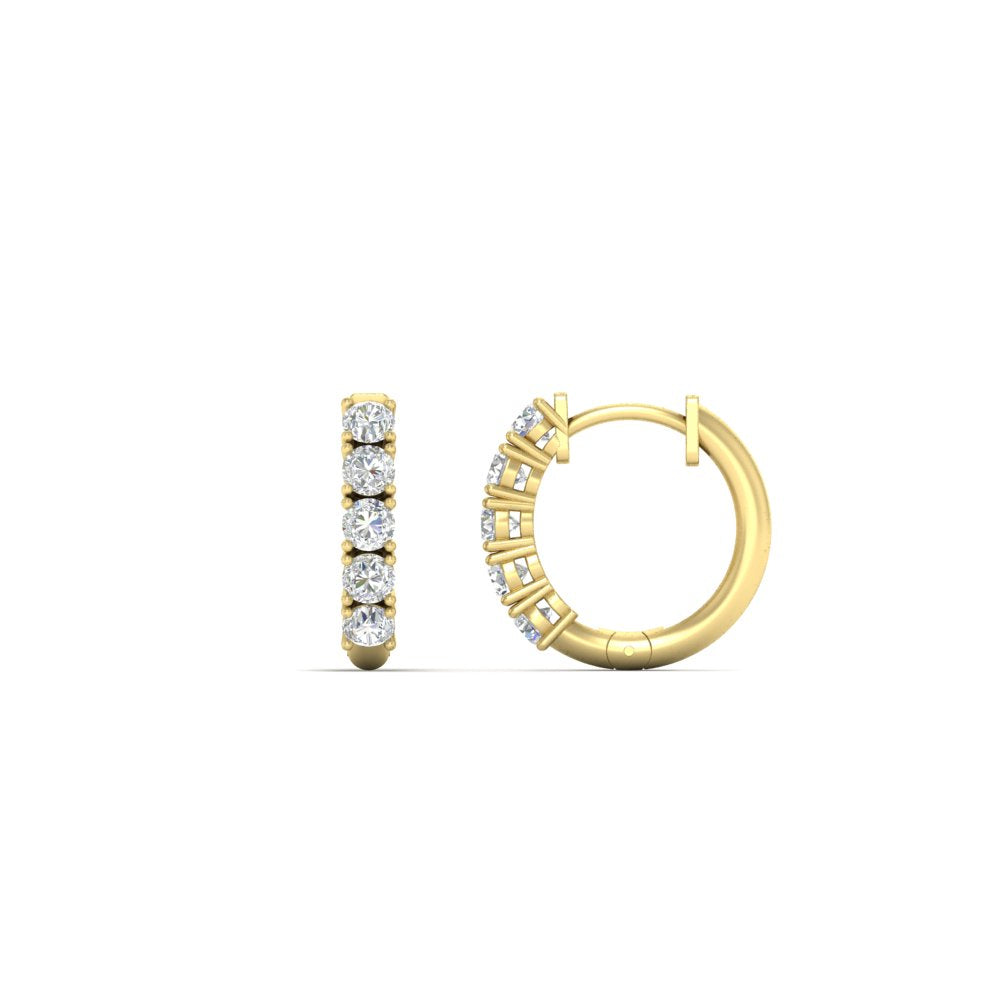 Stunning 5 Stone Huggie Hoops