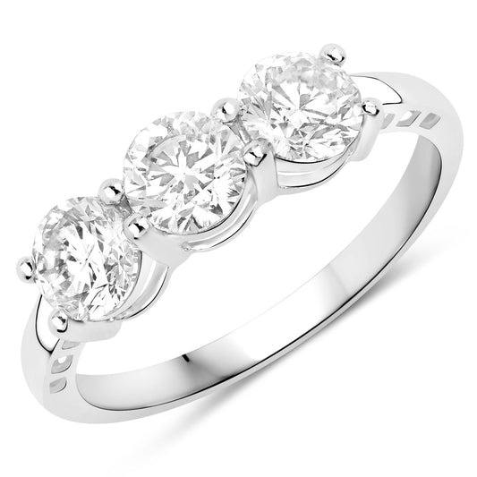 1.50 Carat Genuine Lab Grown Diamond 14K White Gold Ring
