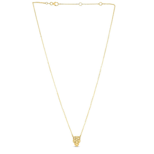 14k Yellow Gold Panther Head Necklace