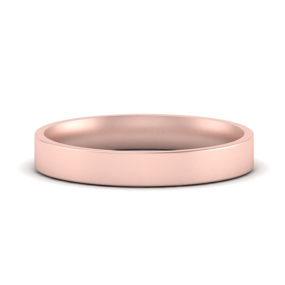 Comfort Fit Flat 4 mm Mens Wedding Band