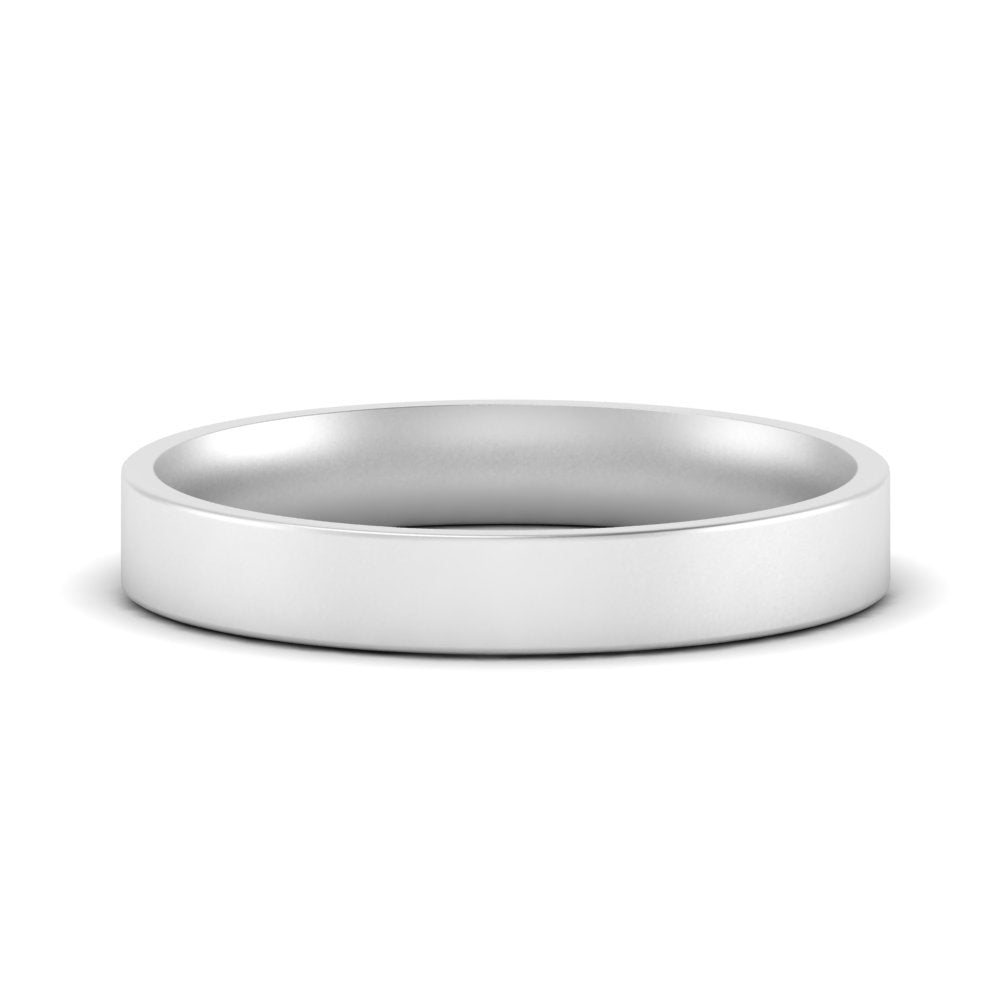 Comfort Fit Flat 4 mm Mens Wedding Band