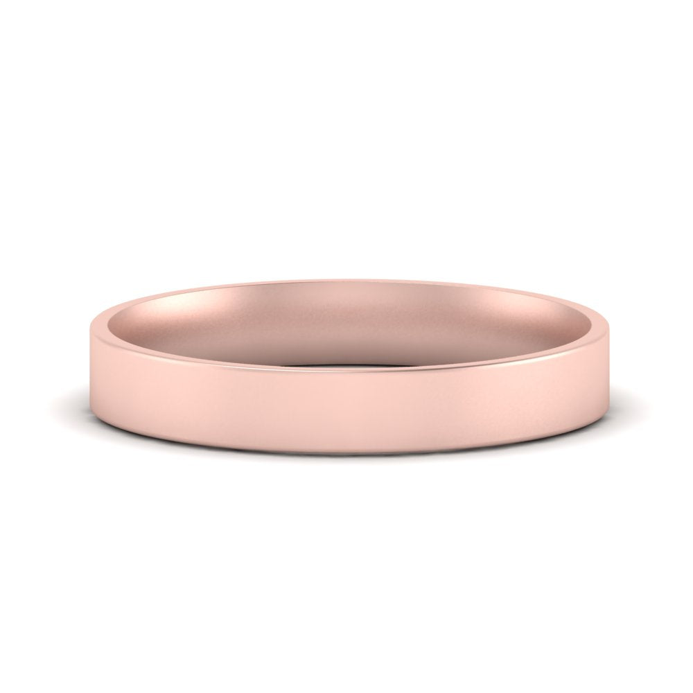 Light Weight Flat 4 mm Mens Wedding Band