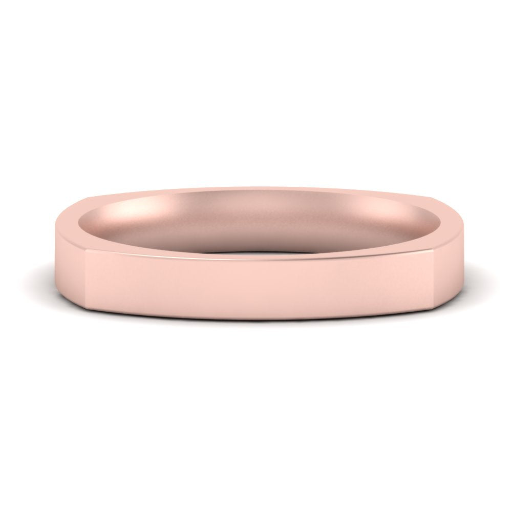 Square Comfort Fit Mens Wedding Band