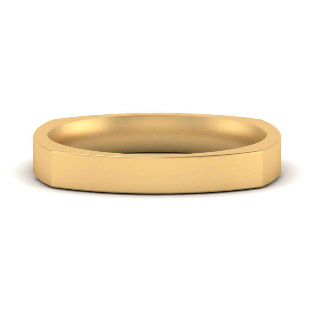 Square Comfort Fit Mens Wedding Band
