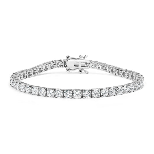 14K White Gold 2.00 Cttw Prong Set Lab Grown Round Diamond Classic Tennis Bracelet (F-G Color, VS2-SI1 Clarity) - 7.25"