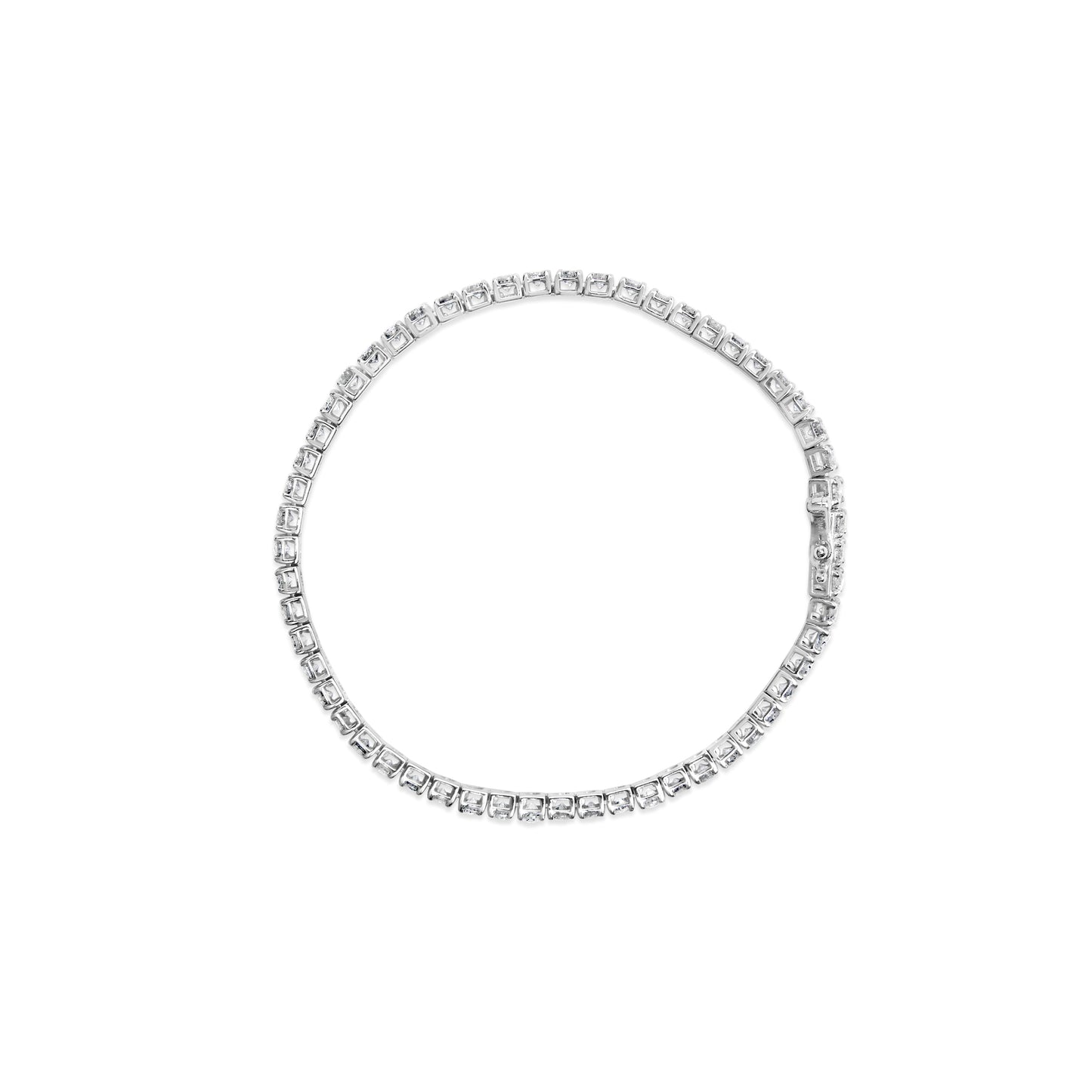 10K White Gold 5.00 Cttw Natural Diamond Tennis Bracelet