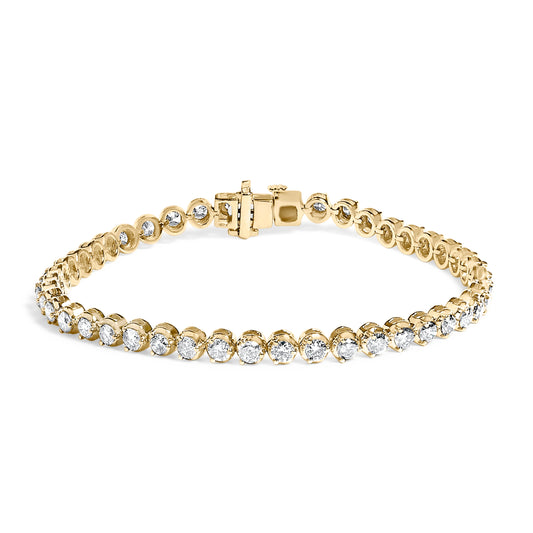 10K Yellow Gold 5.0 Cttw Diamond Tennis Bracelet