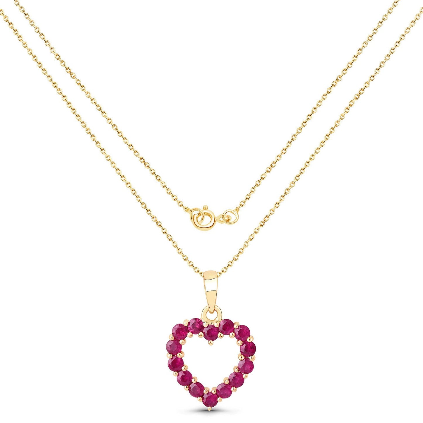 0.43 Carat Genuine Ruby 10K Yellow Gold  Pendant