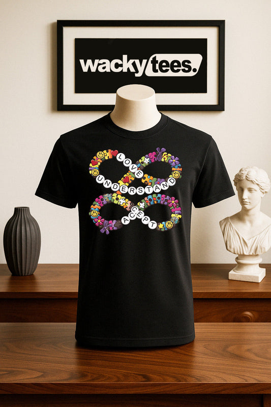 Love Understand And Accept Friendship Bracelet Autism Awareness Graphic Tee Shirt