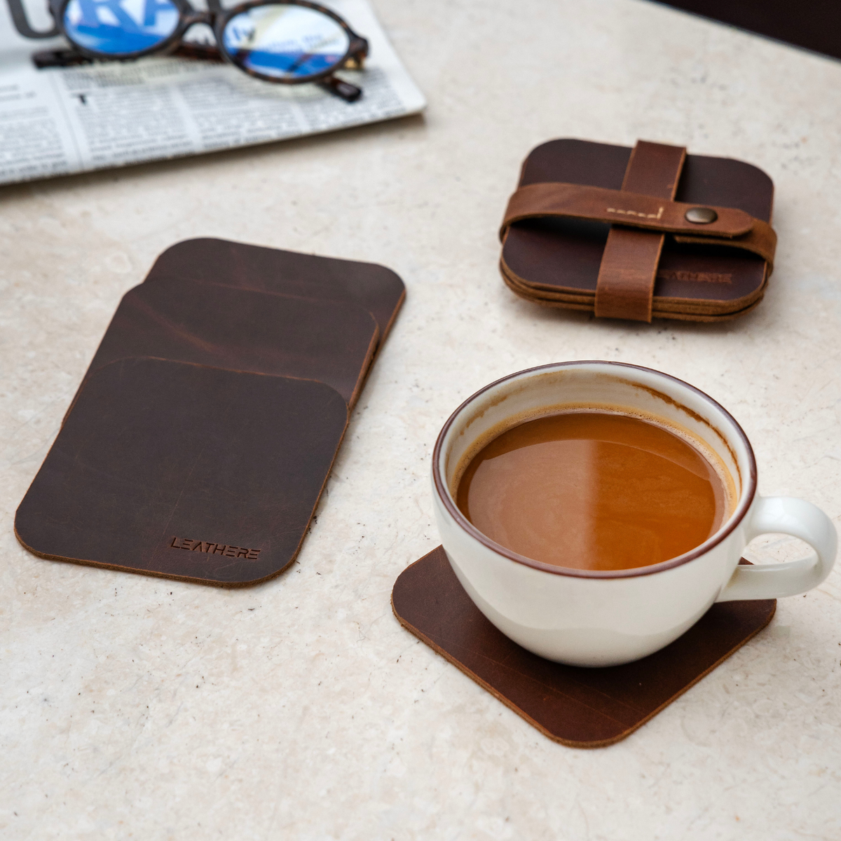 The Brooklyn Set | A 4-Piece Leather Gift Set by LEATHERE