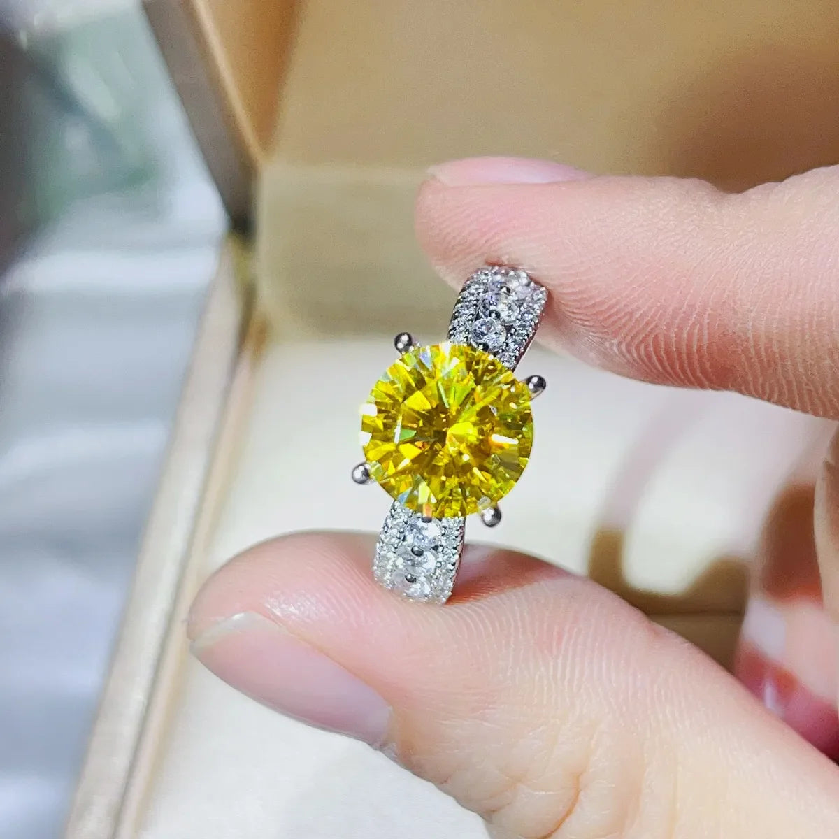 3 Carat Moissanite 925 Sterling Silver Ring