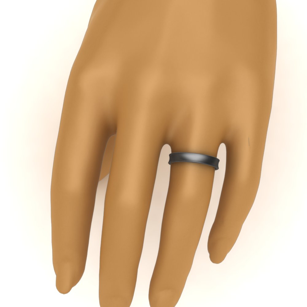 4 mm Comfort Fit Concave Mens Band