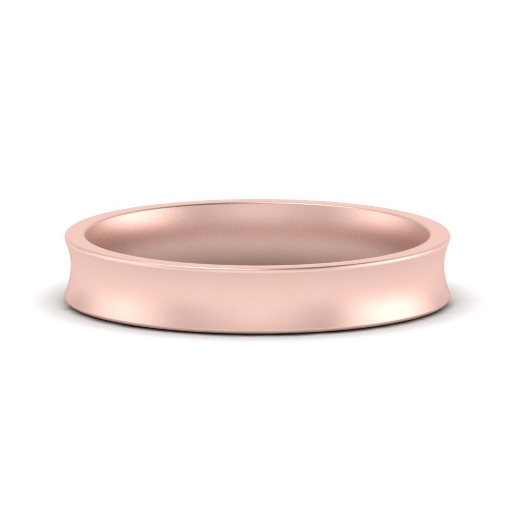 4 mm Comfort Fit Concave Mens Band