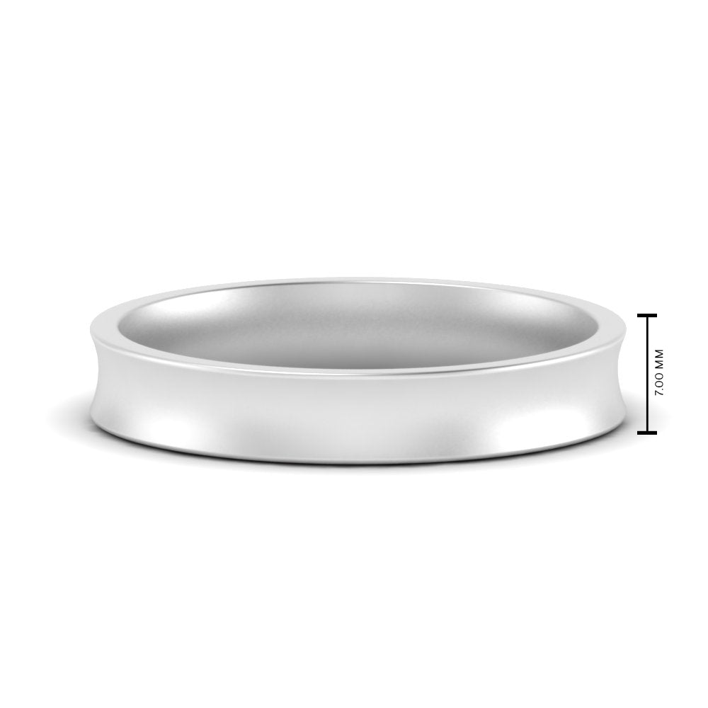 4 mm Comfort Fit Concave Mens Band