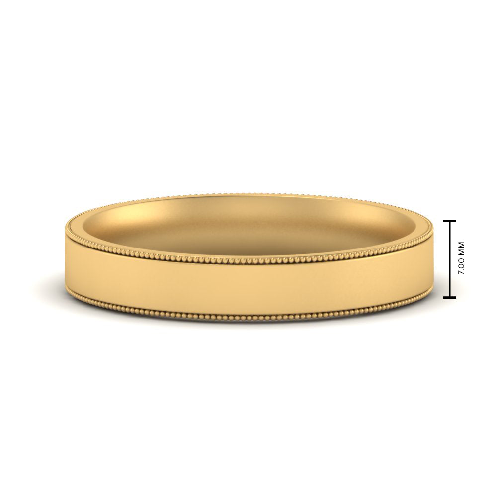 4 mm Stepped Edge Comfort Fit Flat Mens Band