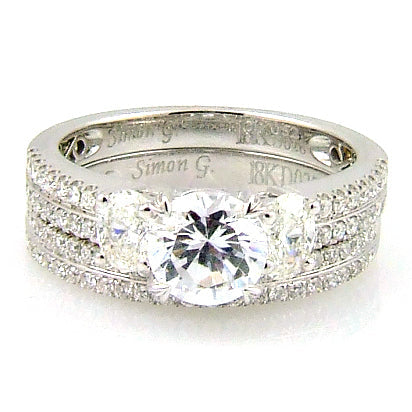 1.05ct Engagement Ring Set 18KT White Gold