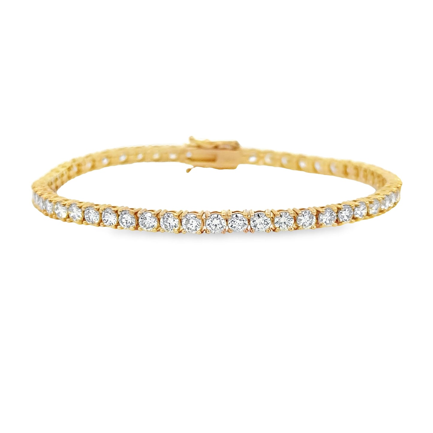 5.50ct Diamond Tennis Bracelet 18KT Yellow Gold