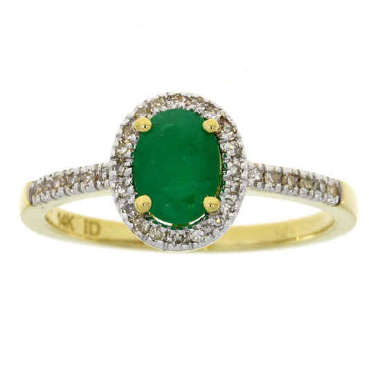 .94ct Emerald Diamond Ring 14KT Yellow Gold